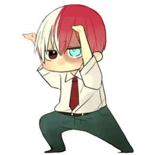 😤 b709005f Shoto Todoroki My Hero Academia Anime, Manga, Chibi, Mignon, Fanart, Shoto Todoroki, My Hero Academia telegram sticker