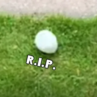 😵 3eb5d7e9 R.I.P. rip, descansa en paz, césped, blanco telegram sticker