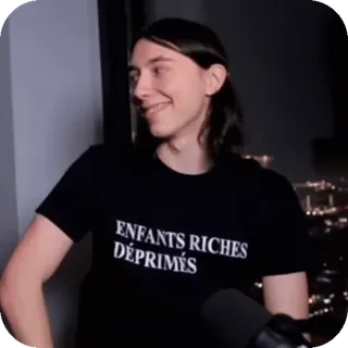 😁 27481547 ENFANTS RICHES DÉPRIMÉS odzież, koszulka, moda, francuski, tekst telegram sticker