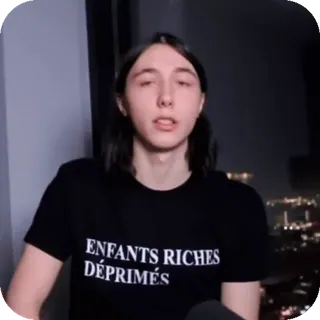 🙃 b352bbf4 ENFANTS RICHES DEPRIMES moda, odzież, koszulka, tekst, francuski telegram sticker