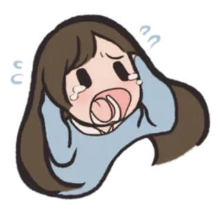 😱 ab9d8b79 울음, 슬픔, 감정, 애니메이션, 만화, 속상함 telegram sticker