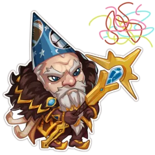 💫 4e08ab63 wizard, mage, magic, fantasy, cartoon, character telegram sticker