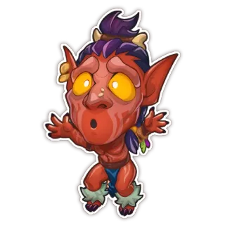 😯 849e17dd cartoon, fantasy, monster, character, art telegram sticker