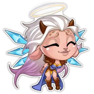 😇 866df608 demon, angel, cartoon, fantasy, character, digital art telegram sticker