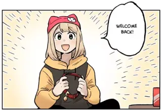 😃 2654e08b WELCOME BACK! Anime, Kartun, Gadis, Selamat datang, Sapaan, Senang telegram sticker