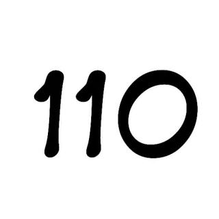 🧐 c04bb47d 110 number, black and white, digits, numerical, font telegram sticker