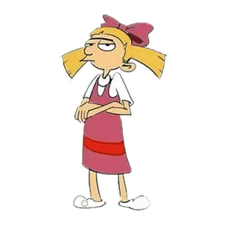 😏 146e8c4a Helga Pataki Hey Arnold! Helga Pataki, Hey Arnold!, tekenfilmfiguur, Nickelodeon, boos telegram sticker