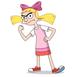 👊 c9b13935 Helga Pataki Hey Arnold! Cartoon, TV serie, Bijnaam, Kind, Boos telegram sticker