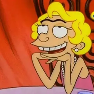 😍 5d512bdb Helga Pataki Hey Arnold! การ์ตูน, ยิ้ม, เด็กผู้หญิง, ยุค 90 telegram sticker