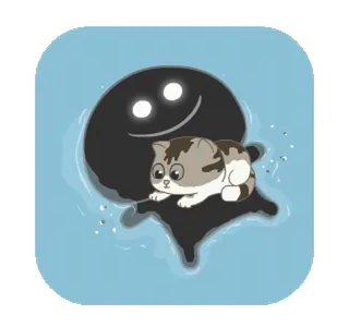 🏊‍♂ a88e57f8 kat, kitten, schattig, schaduw, cartoon, dier, huisdier telegram sticker