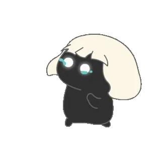 😭 dad1141e verdrietig, huilen, anime, cartoon, personage, emotioneel telegram sticker