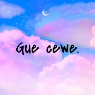 🍭 226c4ab4 Gue cewe. 云, 天空, 月亮, 女孩, 背景 telegram sticker