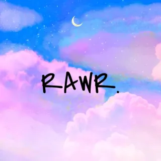 🍭 aa916c91 RAWR rawr, 云, 天空, 月亮, 可爱 telegram sticker