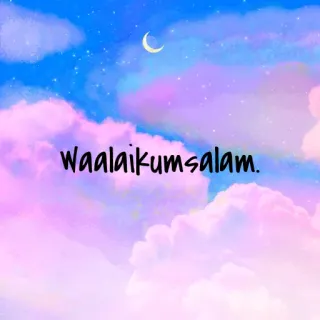 🍭 dcddba69 waalaikumsalam. 问候, 伊斯兰, 和平, 云, 天空 telegram sticker