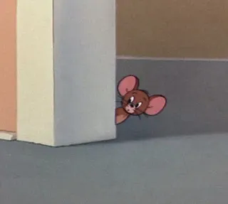 🖤 8c861695 Jerry Tom and Jerry cartoon, mouse, peeking, animation, character whatsapp sticker