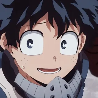 😅 00bc07d4 Izuku Midoriya My Hero Academia 动漫, 漫画, 绿谷出久, 我的英雄学院, 角色, 粉丝艺术 telegram sticker