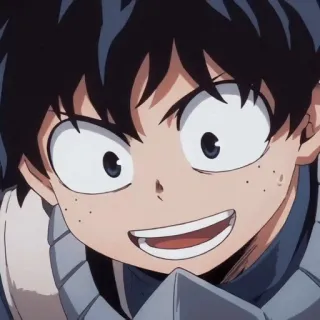 😼 0a83d2be Izuku Midoriya My Hero Academia 动漫, 漫画, 我的英雄学院, 绿谷出久, 德久, 英雄 telegram sticker