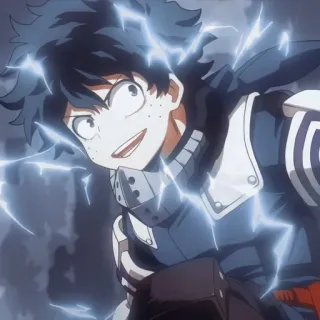 😏 135f824c Izuku Midoriya My Hero Academia 动漫, 我的英雄学院, 绿谷出久, 德久, 超级英雄 telegram sticker