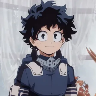🙂 25c00beb Izuku Midoriya My Hero Academia 动漫, 我的英雄学院, 绿谷出久, Deku, 角色, 卡通, 英雄 telegram sticker