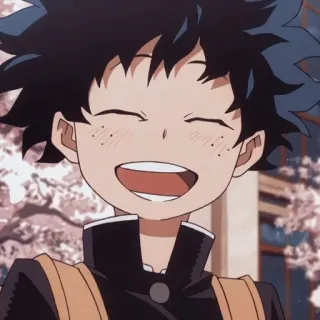 😄 2e1ca0e0 Izuku Midoriya My Hero Academia 动漫, 我的英雄学院, 绿谷出久, Deku, 微笑, 英雄 telegram sticker