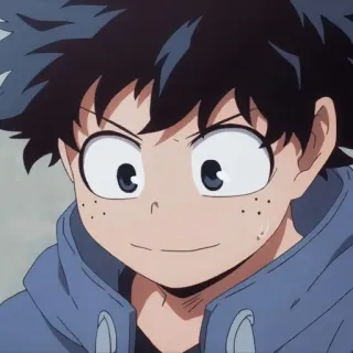 😃 3d24fff6 Izuku Midoriya My Hero Academia 动漫, 漫画, 我的英雄学院, 绿谷出久, 德久, 角色 telegram sticker