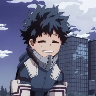 😅 6cfe95dd Izuku Midoriya My Hero Academia 动漫, 英雄, 漫画, 微笑, 德久, 出久 telegram sticker