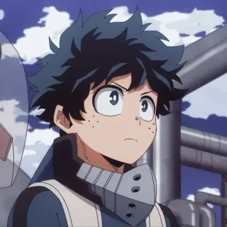 😤 88c26a2f Izuku Midoriya My Hero Academia 动漫, 我的英雄学院, 绿谷出久, 德久, 漫画 telegram sticker