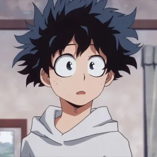 😲 bc444c11 Izuku Midoriya My Hero Academia 动漫, 漫画, 我的英雄学院, 绿谷出久, 德久, 角色 telegram sticker