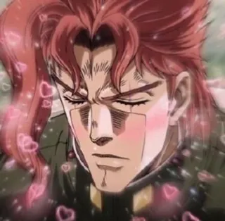 🌟 001a791b Kakyoin Noriaki JoJo's Bizarre Adventure Anime, Manga, Kakyoin, Jojos bizarre Abenteuer, Herzen, Erröten whatsapp sticker