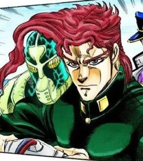 🌟 c6e012ca Noriaki Kakyoin JoJo's Bizarre Adventure Anime, Manga, Jojo, Kakyoin, Noriaki Kakyoin, Hierophant Green whatsapp sticker