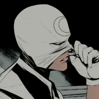 🎧 0b184f4f Moon Knight moon knight, marvel, fumetti, supereroe, vigilante telegram sticker