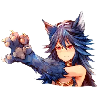 😤 1ccc3420 Anime, Wilk, Anthro, Dziewczyna, Furry, Fantasy telegram sticker