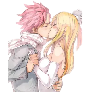😘 69303d37 Anime, Pocałunek, Para, Romans, Kreskówka telegram sticker