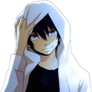 😏 d65aabf9 Anime, Chłopak, Bluza z kapturem, Postać, Manga telegram sticker