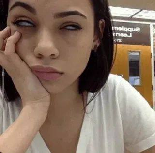 😑 261a9b7e phụ nữ, liếc mắt, mệt mỏi, chán, không quan tâm telegram sticker