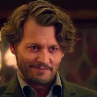 🙂 4d4efff8 Johnny Depp diễn viên, người nổi tiếng, chân dung, đàn ông, cười đểu telegram sticker