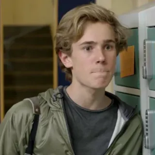 😶 8088eaed thiếu niên, con trai, chân dung, trong nhà, tóc vàng telegram sticker