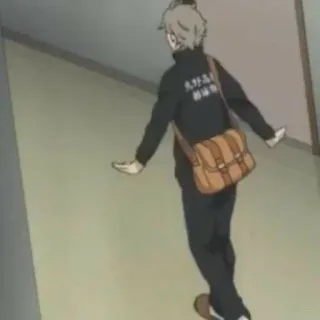 🍙 1802f166 Anime, Skateboard, Adolescent, Costume noir whatsapp sticker