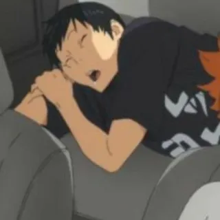 🍙 1f6353b3 Tobio Kageyama Haikyuu!! Anime, Dormir, Haikyuu, Tobio Kageyama whatsapp sticker