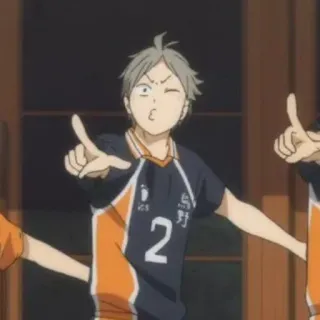 🍙 7703e526 Sugawara Koushi Haikyuu!! anime, haikyuu, sugawara, koushi, autocollant whatsapp sticker