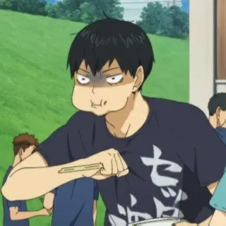 🍙 bf3e79b6 Tobio Kageyama Haikyuu!! Anime, Manga, Haikyuu, Kageyama, Tobio Kageyama, Manger, Drôle whatsapp sticker
