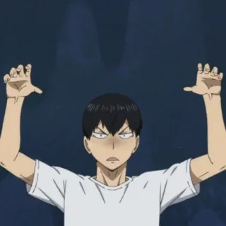 🍙 f754b59e Tobio Kageyama Haikyuu Anime, Haikyuu, Kageyama, Tobio Kageyama, En colère, Dessin animé whatsapp sticker