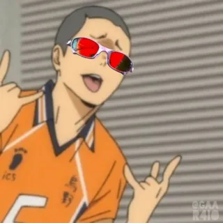 🏐 02d621cd Anime, Kreskówka, Postać, Okulary telegram sticker