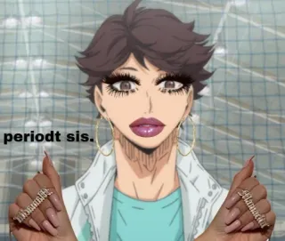 🏐 35b36149 periodt sis. Meme, periodt, siostra, śmieszne, makijaż telegram sticker