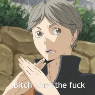 🏐 4ec1f32c Bitch what the fuck anime, obraźliwe, przekleństwa telegram sticker