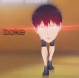 🏐 5680f0aa boke Anime, Manga, Postać, Śmieszne telegram sticker
