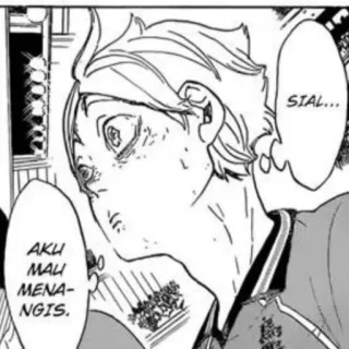 🏐 f63a6820 SIAL... 
AKU MAU
MENANGIS. anime, manga, płacz, smutny telegram sticker