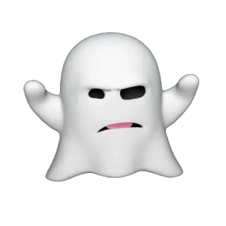 👻 21e3dece ผี, น่ากลัว, ฮาโลวีน, การ์ตูน, ตัวละคร, อิโมจิ telegram sticker