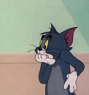 🤭 1b0aa33f Tom Cat Tom and Jerry cartone animato, gatto, scioccato, sorpreso whatsapp sticker