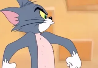 😐 71ed381e Tom Tom and Jerry gatto, cartoni animati, arrabbiato, frustrato whatsapp sticker